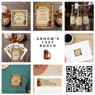 Groom’s Last Rodeo Saddle Up Boys Bachelor Party Invitation