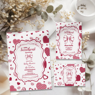 Cute Sweetheart Valentine's Day Baby Shower Invitation