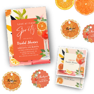 Lemon citrus Love at first spritz Bridal shower  Napkins