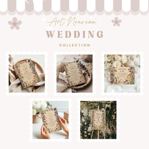 Vintage Wildflower Garden Wedding Foam Board