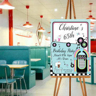 Any Age, 1950's Diner Birthday Invitation