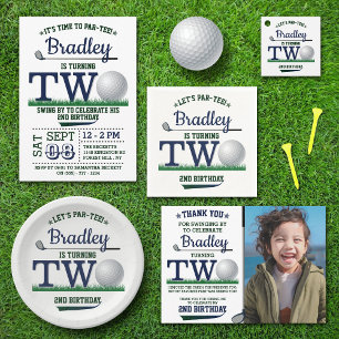 Golf PAR-TEE 2nd Birthday Paper Plates