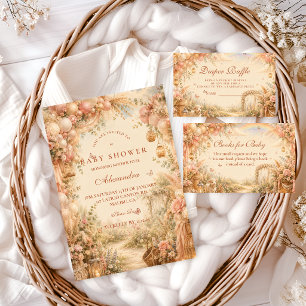 Elegant Pink Boho Baby Shower Napkins