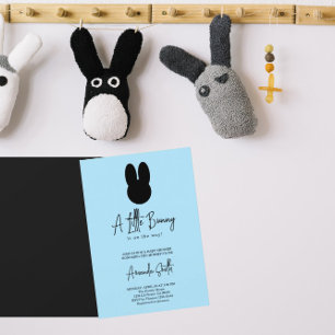 Bunny baby shower invitation