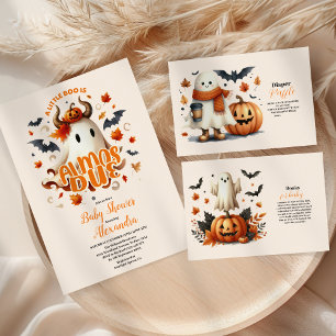 A Little Boo is Almost Due Halloween Baby Shower Paper Plates