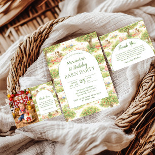 Whimsical Farm Animals Barnyard 1st Birthday Napkins