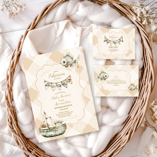 Little Fisherman Fishing  Baby Shower Paper Plates