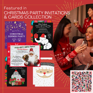 Christmas Santa Las Vegas Casino Style Party Invitation