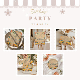 Retro Vintage Car Two Fast Birthday Invitation