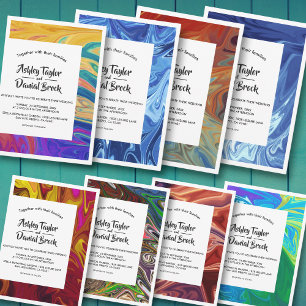Elegant Abstract Fine Art Modern Artistic Wedding Invitation