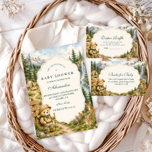 Whimsical Bear Camping Baby Shower Napkins