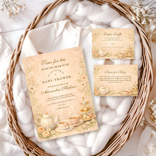 Elegant Tea Garden Books for Baby  Enclosure Card