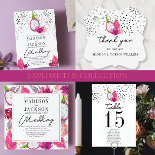 Pitaya Dragon Fruit Elegant Wedding Personalized Sticker