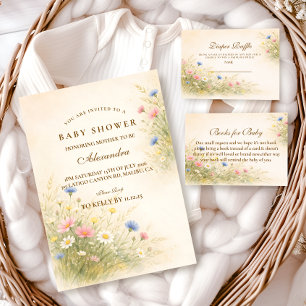 Spring Wildflower Meadow Baby Shower Napkins
