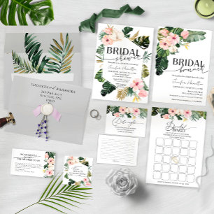 Palm Leaves Tropical Bridal Shower Welcome Sign