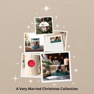 Minimalist Photo A Very Married Christmas Holiday Card