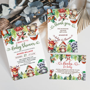 Christmas Santa Baby Shower Thank You Classic Round Sticker