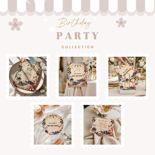 Retro Race Track Two Fast Birthday Paper Plates