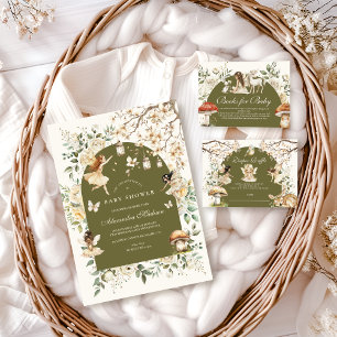 Fairies Wildflowers Flower Meadow Baby Registry Enclosure Card