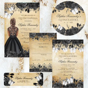 Rustic Vintage Black Floral Butterfly    Classic Round Sticker