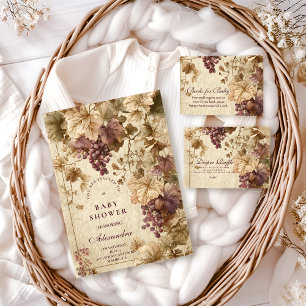 Vineyard Grape Floral Baby Shower Napkins