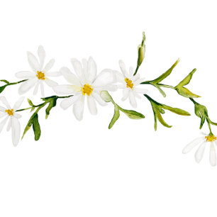 Watercolor Daisy Custom Floral Wedding Invitation