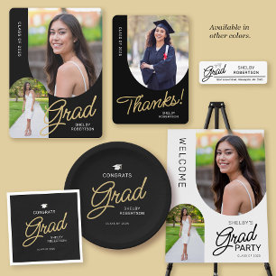 Modern Arch 2 Photo Grad Party Welcome Sign