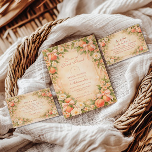 Love at First Peach Bridal Shower Invitation