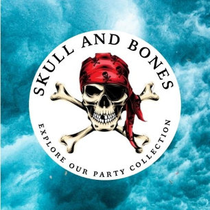 PIRATE AND CROSS BONES Paper Plate
