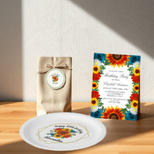 Summer Picnic Party Geometric Floral Envelope