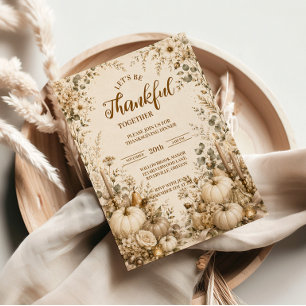 Sophisticated Modern Neutral Thanksgiving Menu