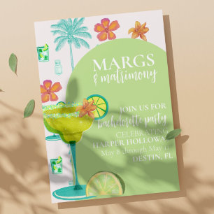 Margs and Matrimony – 2025 Bachelorette Classic Round Sticker
