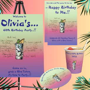 Blue Tahoe Birthday Party Napkins