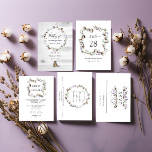 Rustic Cotton Lavender Table Number