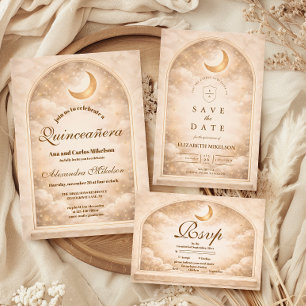 Golden Constellation Quinceañera Save The Date