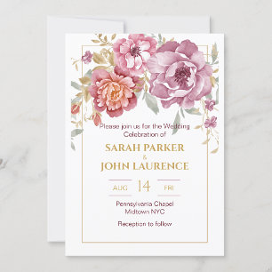 Floral  wedding liquor bottle label