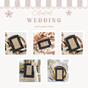 Midnight Stars Celestial Wedding Thank You Card