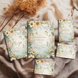 Vintage Daisy Art Nouveau Mucha Wedding Save The Date