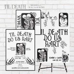 Til Death Do Us Part   Couples Shower Invite   B+W