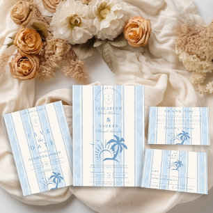 Nautical Hand Drawn Palm Tree Wedding Foam Board