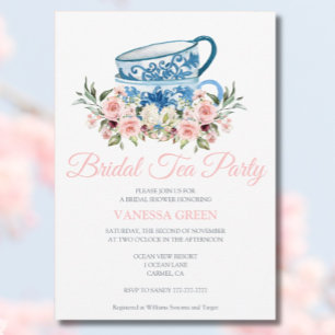 Tea Party Bridal Shower  Invitation
