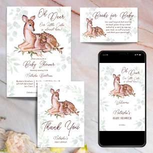 Oh deer baby shower invitation template