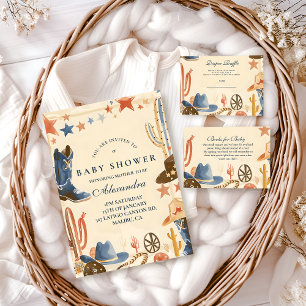 Neutral Western Cowboy Baby Shower Foam Board