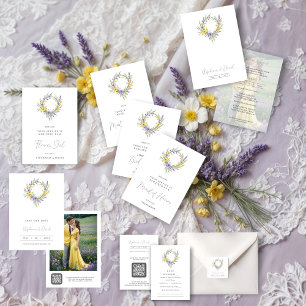 Romantic Yellow Lavender Wreath Maid of Honor