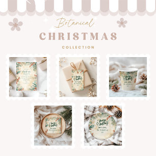 Rustic Holly and Pine Christmas Gift Tags