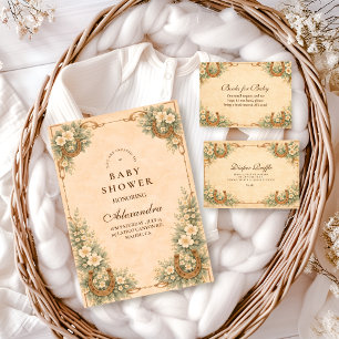 Western Desert Horseshoe Diapper Raffle  Enclosure Card