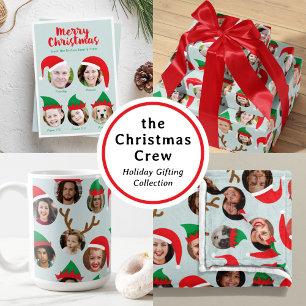 Christmas Crew Four Photo Funny Holiday Card