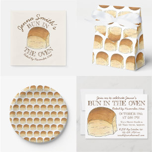 You're Invited Baby Shower Bun in the Oven Invitation Postcard