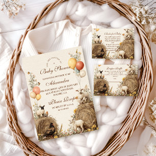Pastoral Countryside Barn Baby Shower Napkins