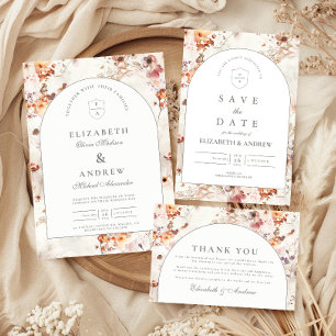 Airy Meadow Botanical Wedding Invitation